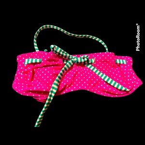 Pink and White Poka Dot Bikini - Medium